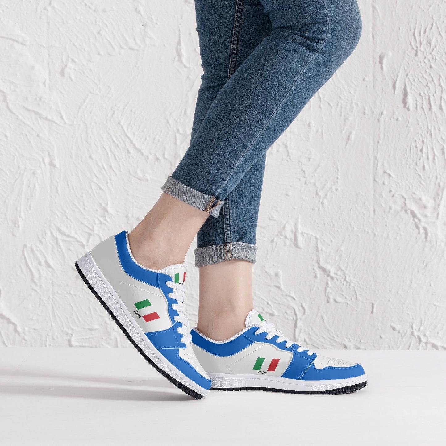Shoes Sneakers Italia - White/Azure - Men's sizes