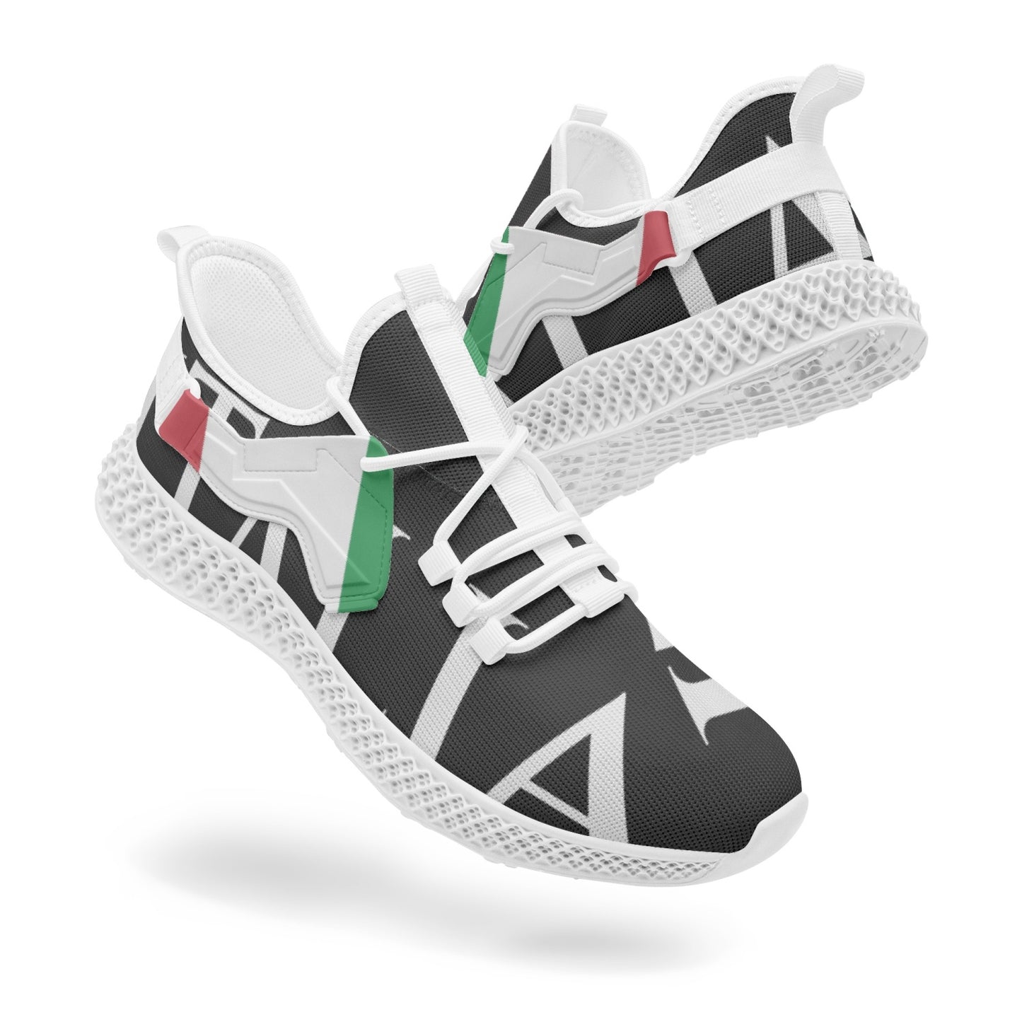 Italia Net Mesh Knit Sneakers Black - men/women sizes