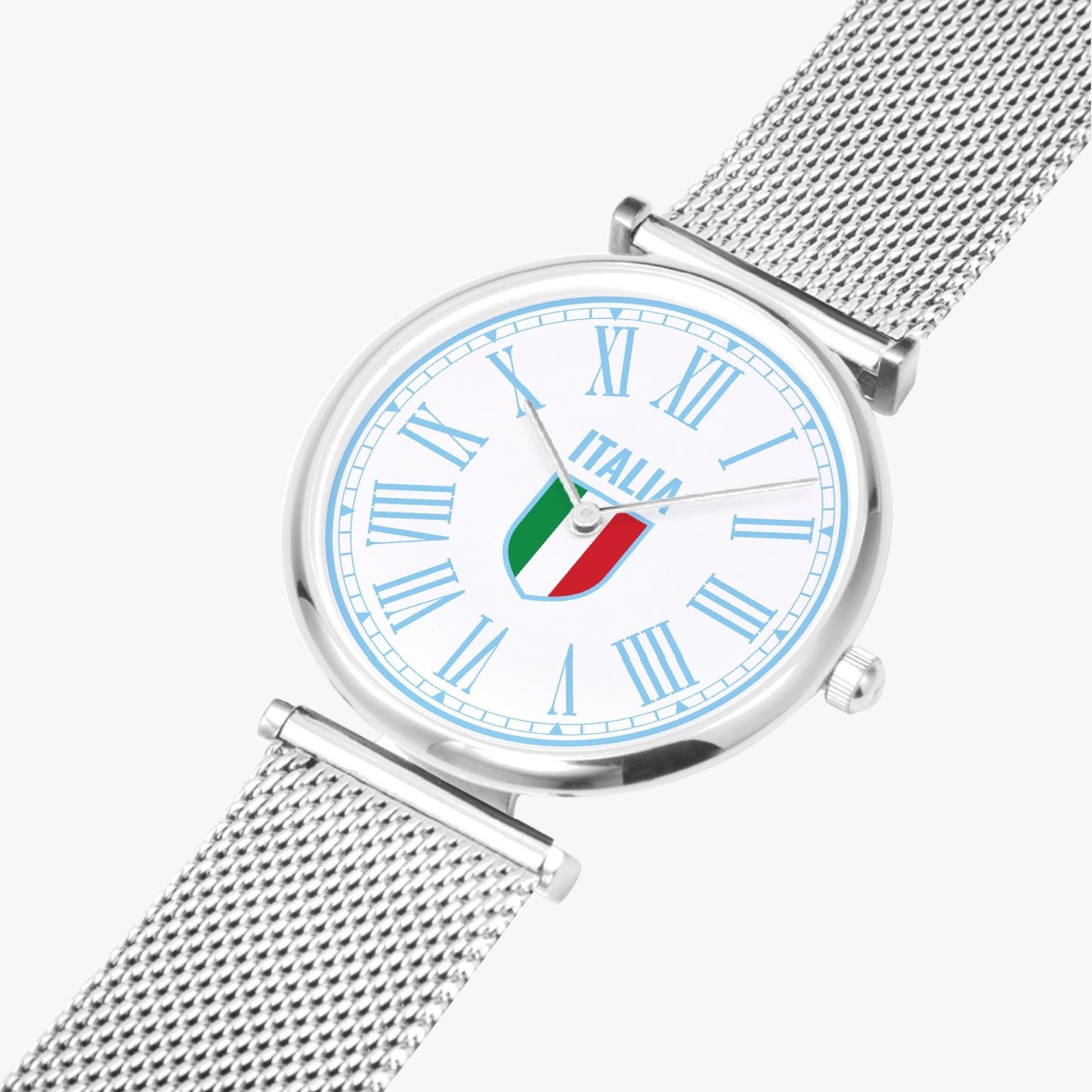 Ultra-Thin Quartz Stainless Steel Watch - Italy light blue