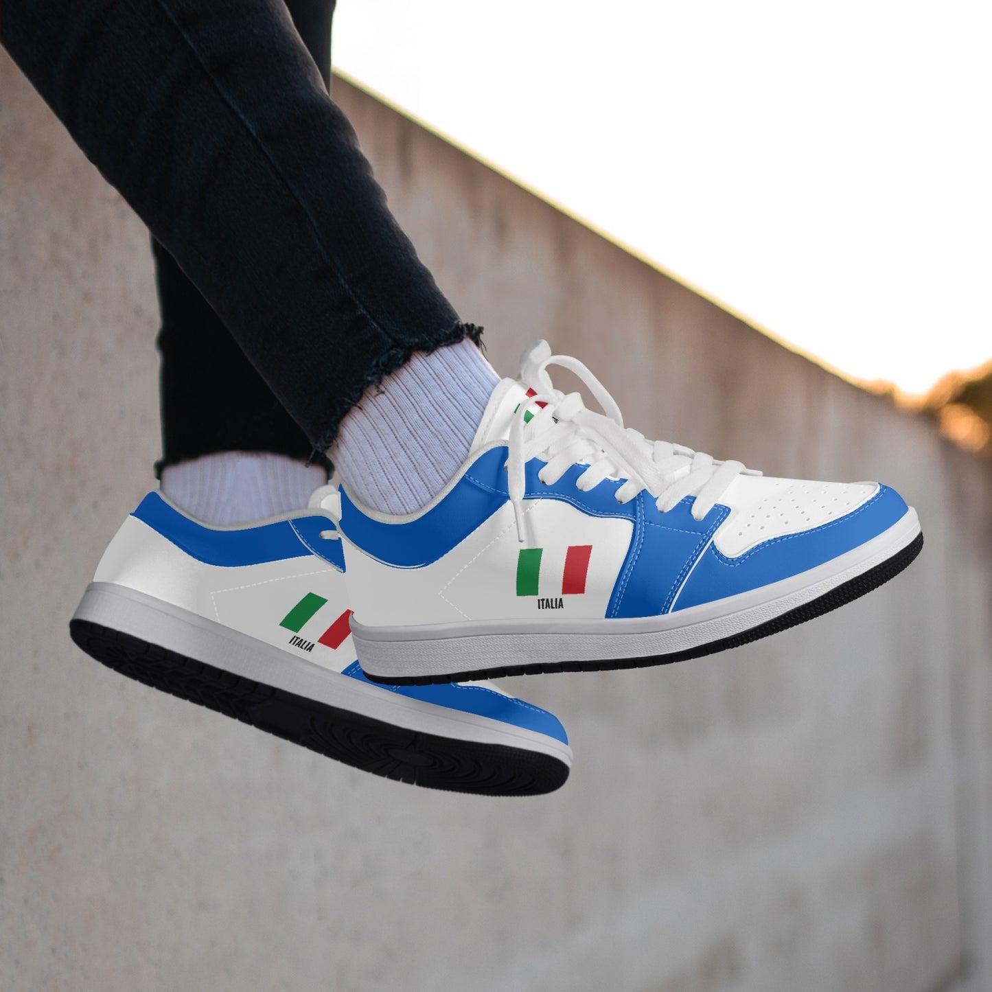 Shoes Sneakers Italia - White/Azure - Men's sizes