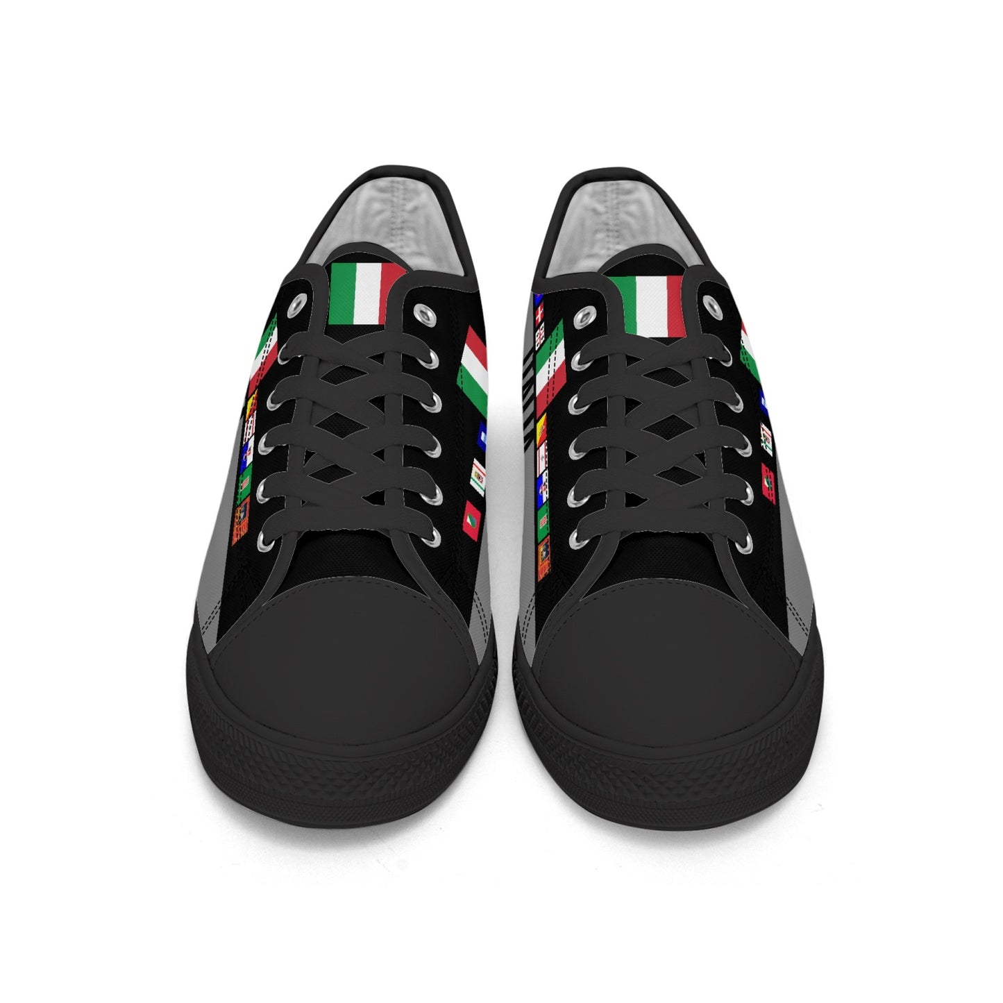 Italy regions black Shoes Low-top V2