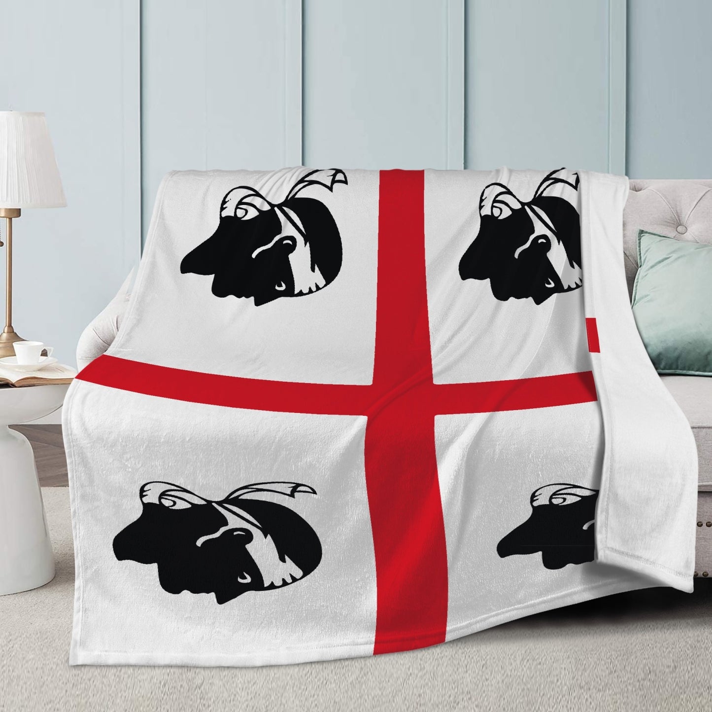 Sardinia Flag Fleece Blanket