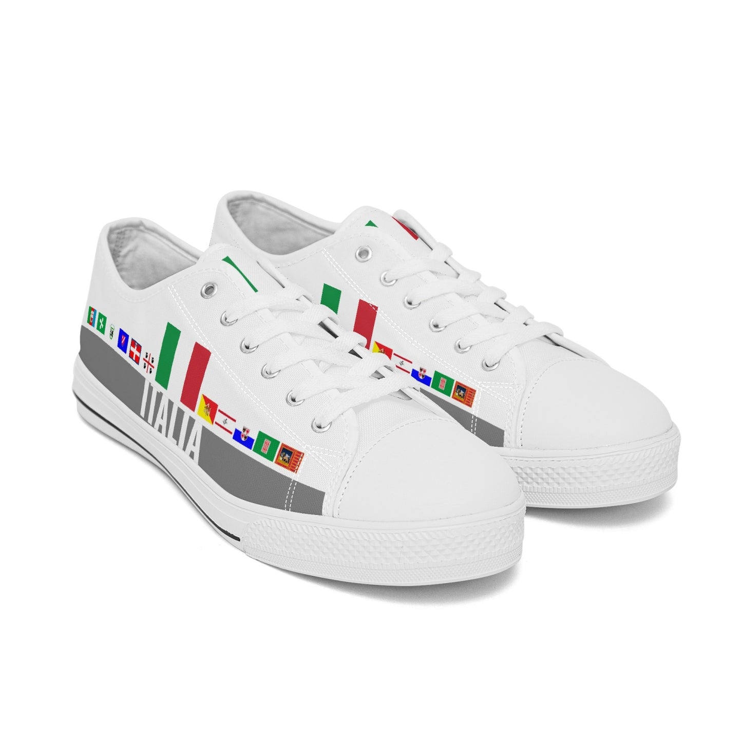 Italy regions white Shoes Low-top V2