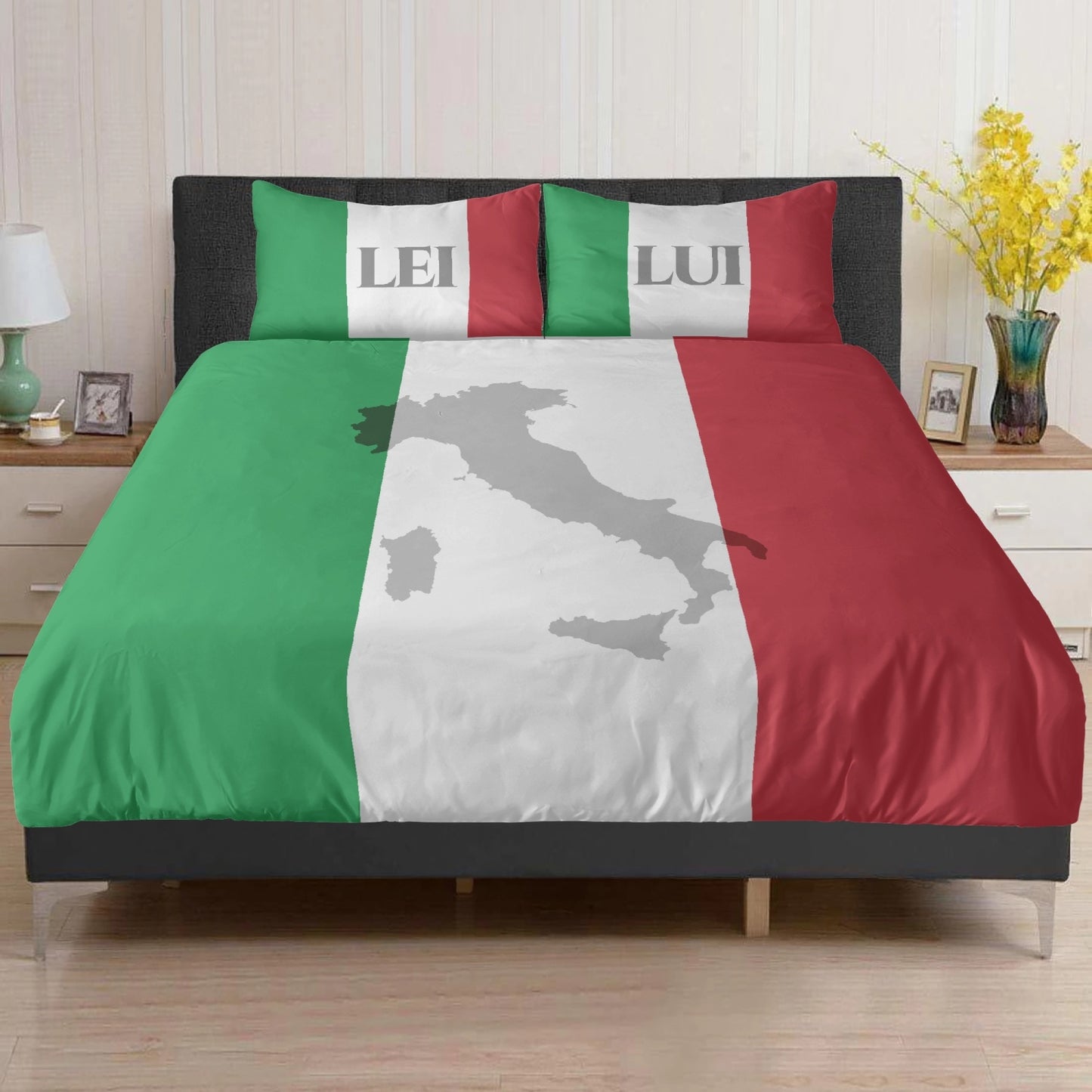 Completo Letto - Bandiera Italia Lei Lui