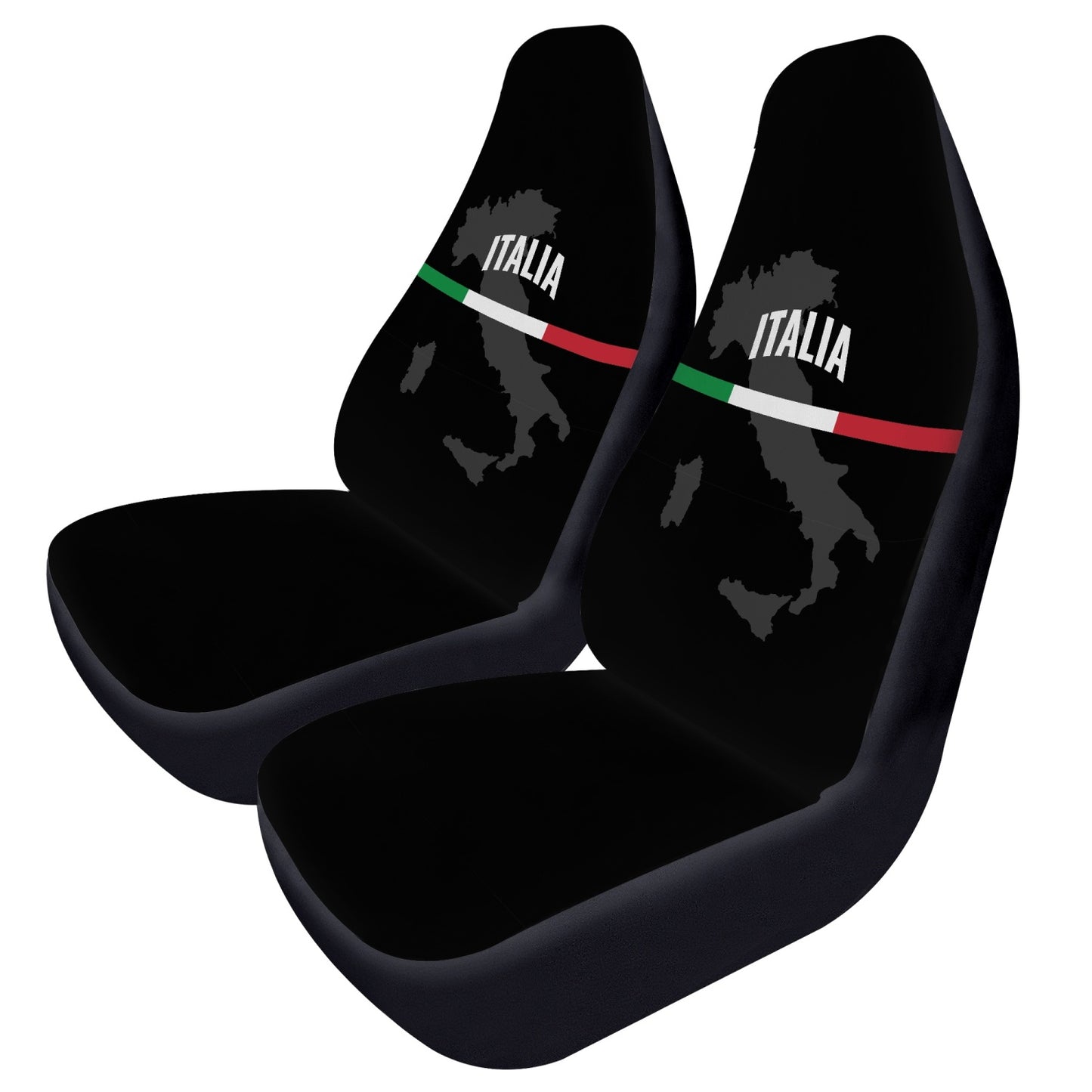 Italia black Car Seats Cover 2Pcs
