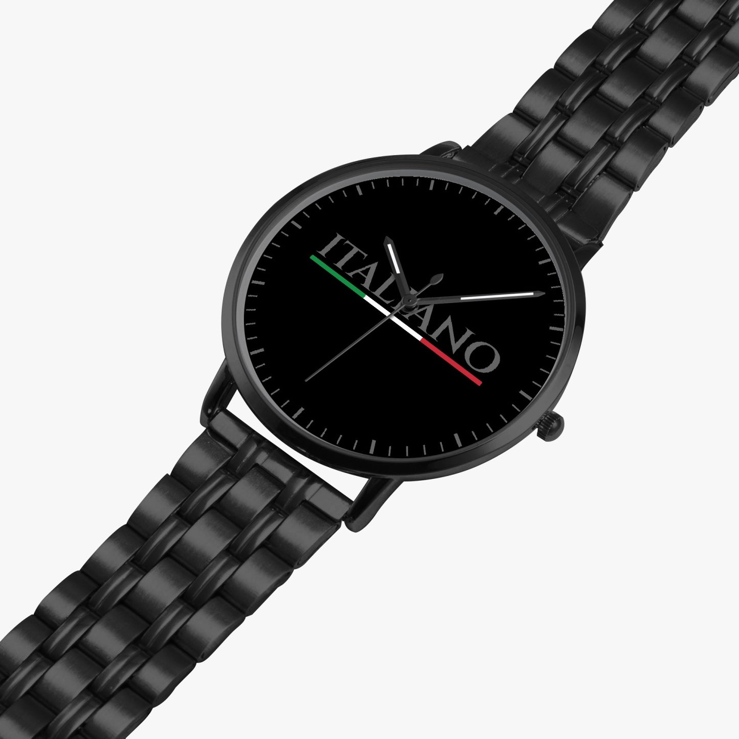 Ultra-thin Premium SEIKO Quartz watch Movement - ITALIANO - black