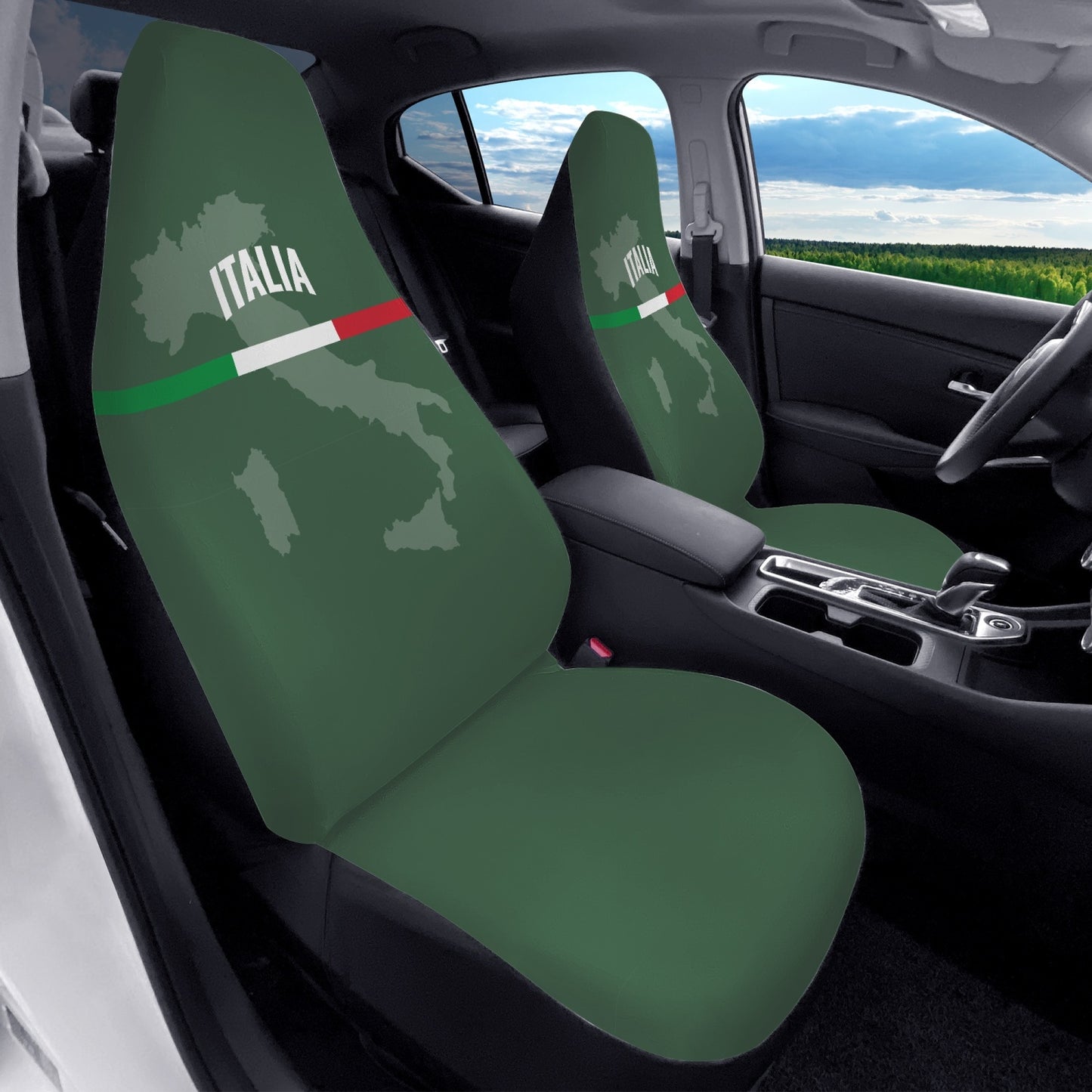 Italia green Car Seats Cover 2Pcs