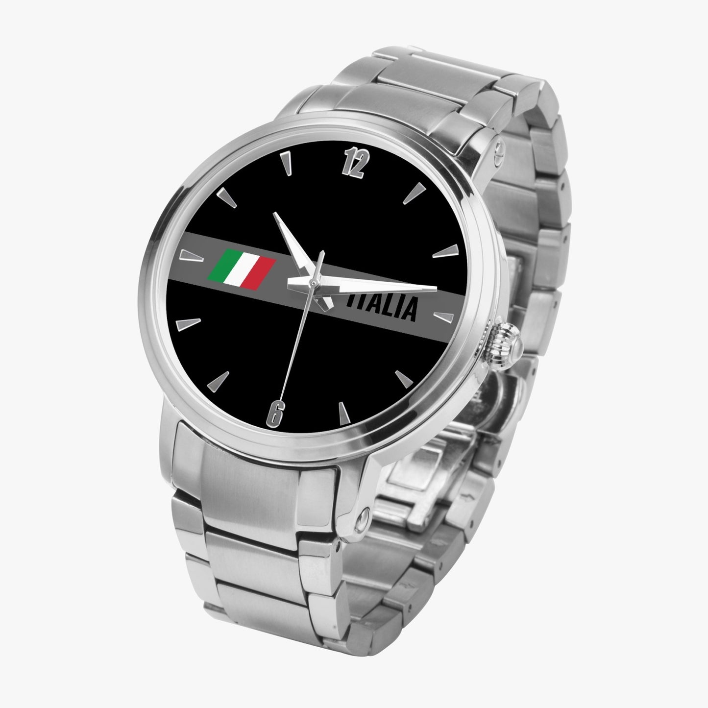 Orologio Movimento Automatico Italia Nero - Acciaio Inossidabile Premium