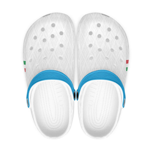 Lazio Clogs shoes featuring soft, lightweight EVA upper and durable anti-slip outsole, suitable for indoor and outdoor use, embodying Italian craftsmanship.