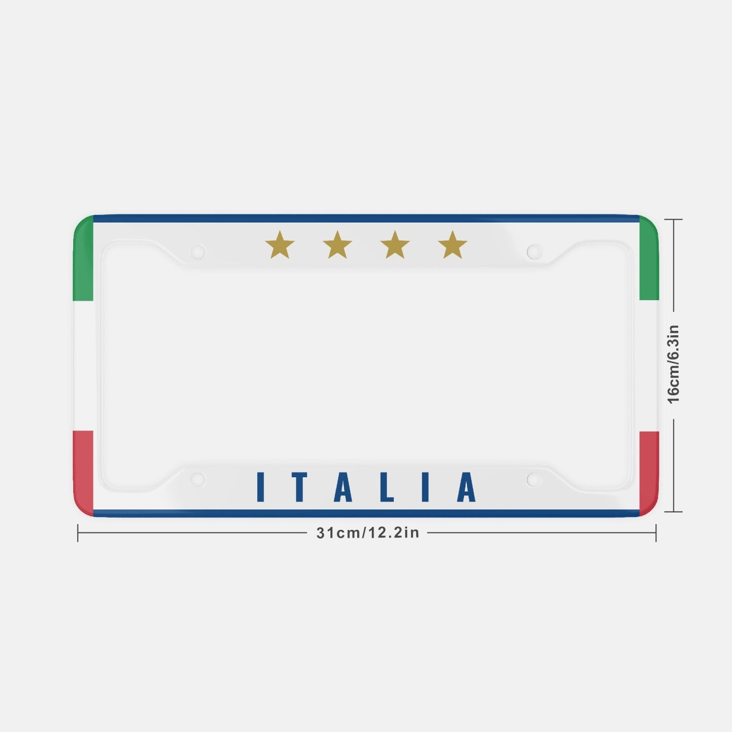 Italy 4 Stars - License Plate Frame