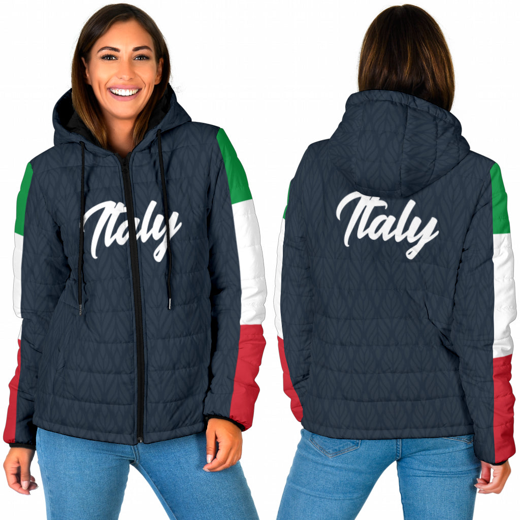 Padded Hooded Jacket - Italy Navy