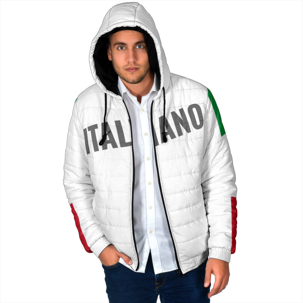 Padded Hooded Jacket Italiano/Italiana - White
